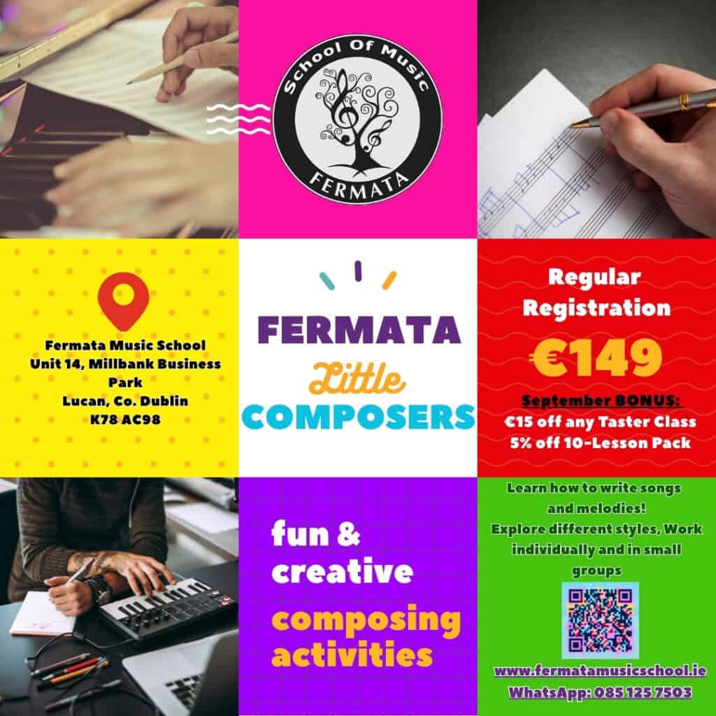 Fermata Little Composers Camp. Fermata Summer Camps. Lucan Summer Camps 2025.