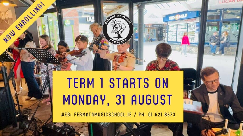 Ferrmata Music School - welcome in New Term of Music Lessons, starting on Monday, 31 August 2026.